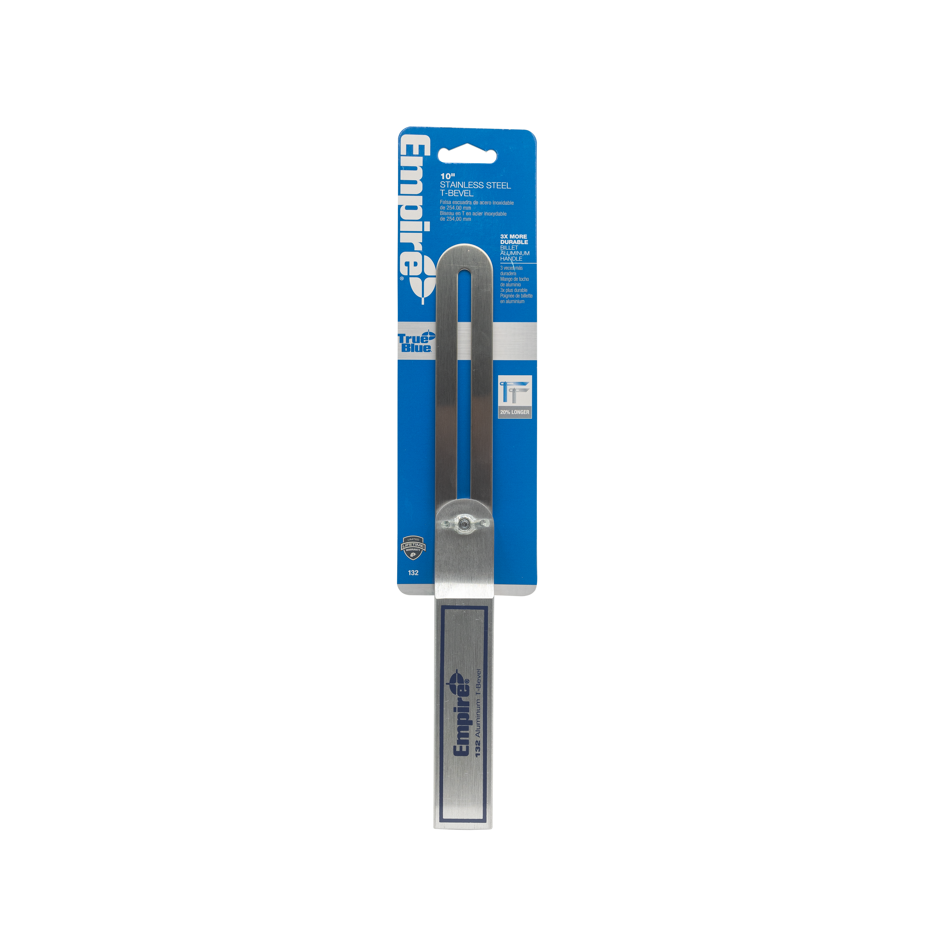 T-Bevel Square, 10 in, Adjustable Blade, Stainless Steel